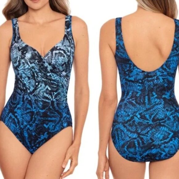 Miracle Suit Boa Blues Wrap like One Piece Swimsuit 8 - Picture 6 of 6
